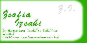 zsofia izsaki business card